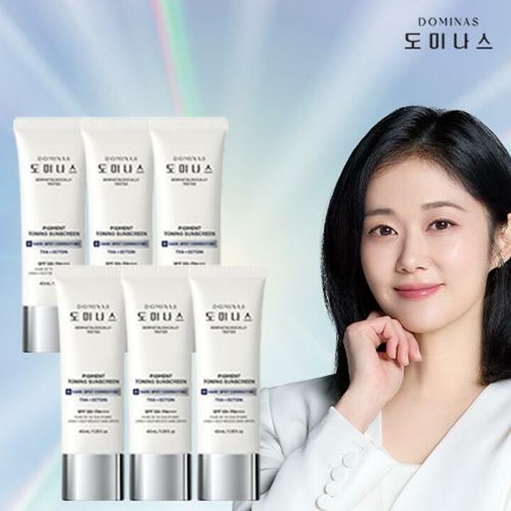 완판] 25 태극제약 도미나스 트라넥삼산 선스크린 기미케어 선크림 40ml 6개 