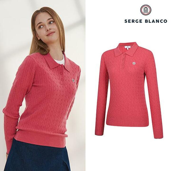 세르즈블랑코 24FW 여성 울 블렌디드 케이블 니트 3종