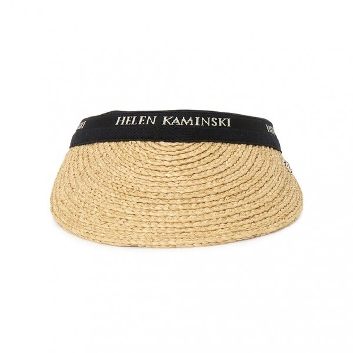 헬렌카민스키 비앙카 8 여성 바이저 HAT52204 NATURAL BLACK LOGO