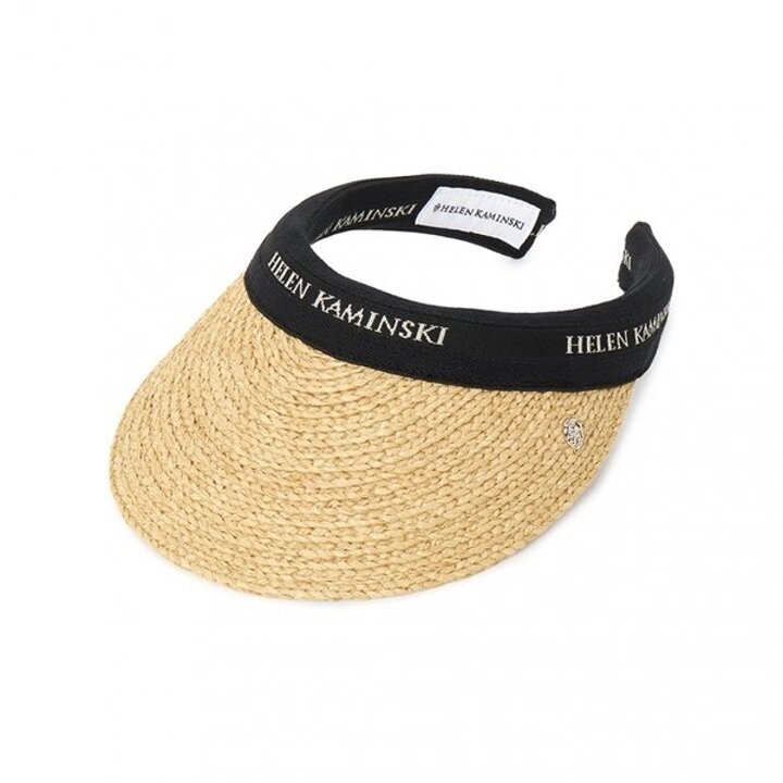 헬렌카민스키 비앙카 8 여성 바이저 HAT52204 NATURAL BLACK LOGO