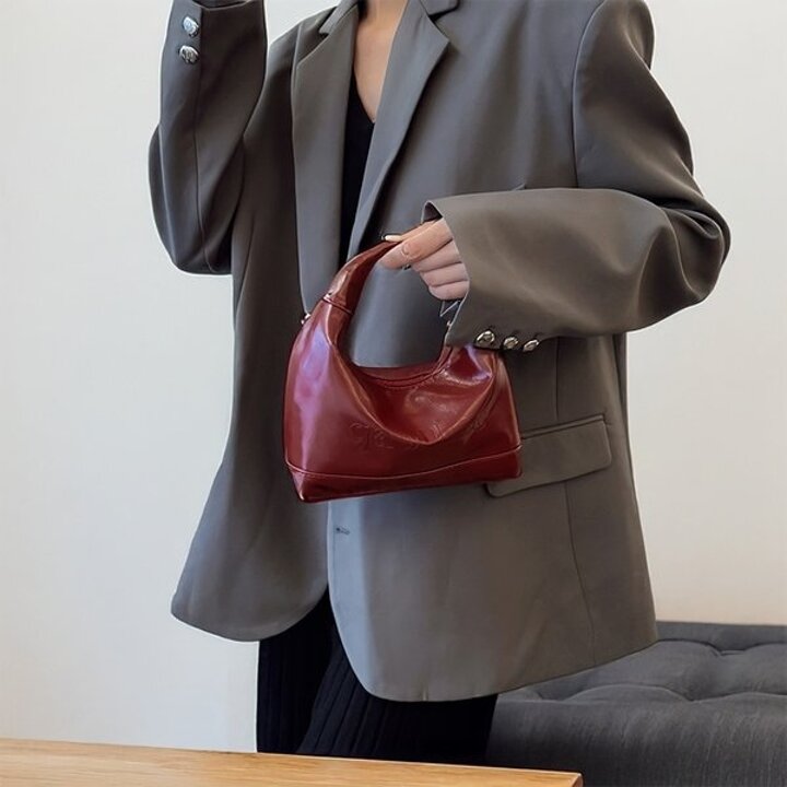 여성 봄 여름 가죽 숄더 토트백 레더 만두 가방
