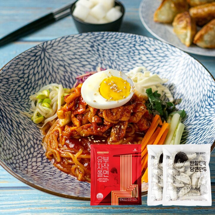 반야월할매 유부자작쫄면 423g + 당면만두 420g