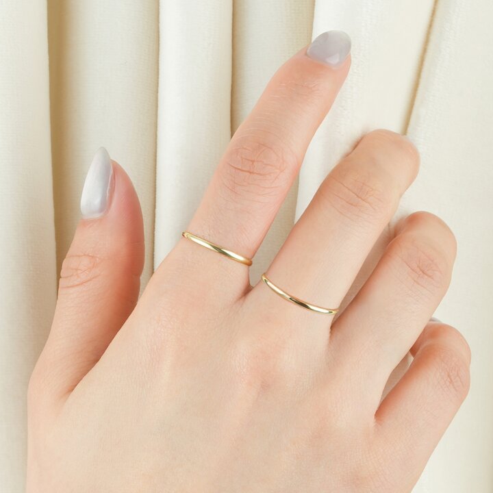 [모아르] 18K 반지 엥게이지 반엥게이지 옐로우골드 A타입
