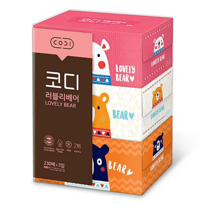 코디 러블리베어 230매*3입 1팩