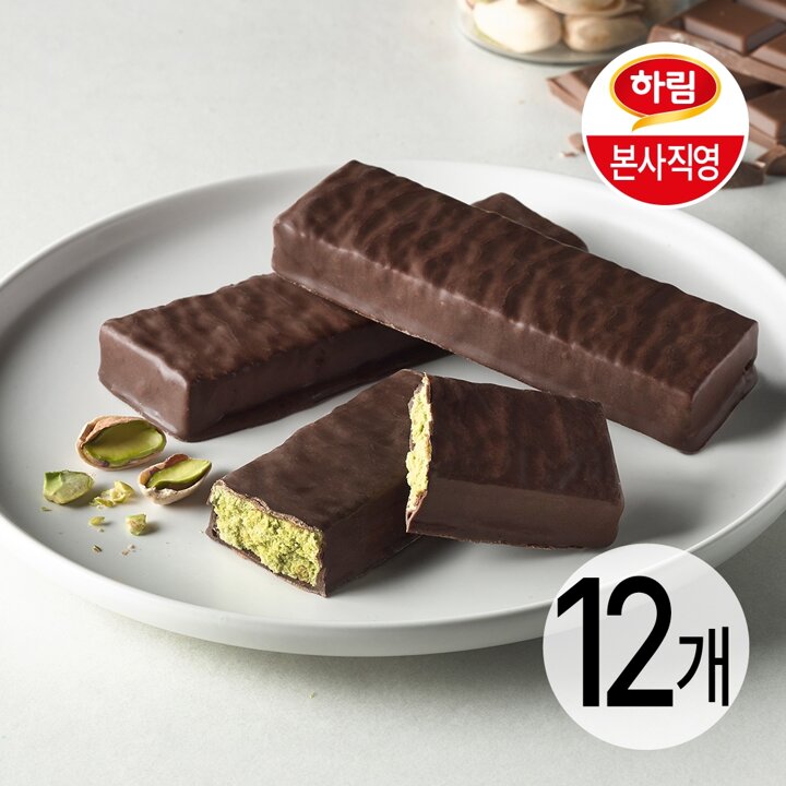 하림 오늘단백 밀크초코 피스타치오바 48g 12개