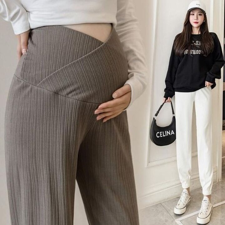 빅사이즈 임산부 와이드 조거 팬츠 캐주얼 스타일 홈웨어임부복