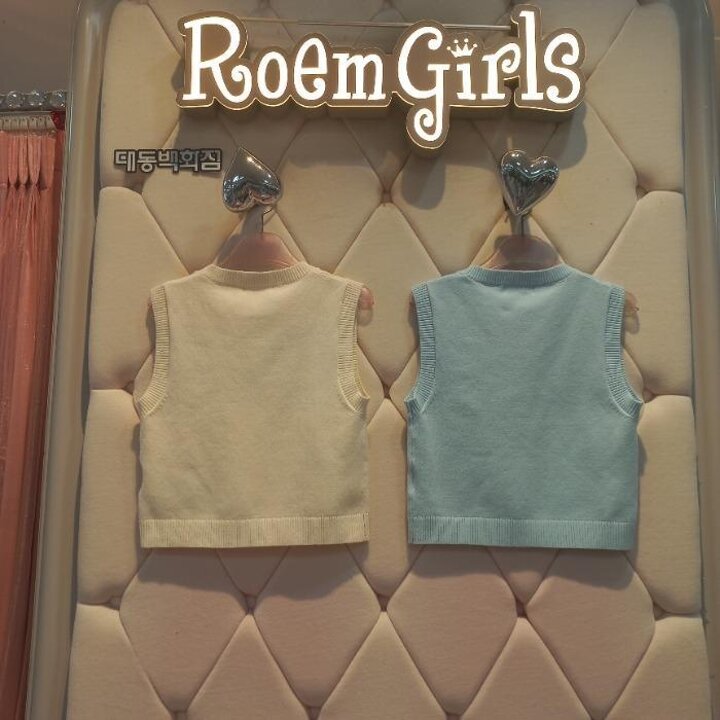 로엠걸즈DP01리본포인트스웨터조끼리본포인트스웨터조끼,RGVK251V