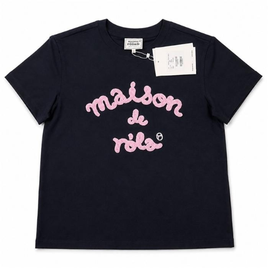 [웰빙창고] 로라로라 MAISON DE ROLA 엠브로이더리 티셔츠 블랙