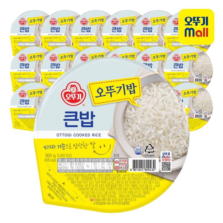 [본사직영] [1BOX] 맛있는 오뚜기밥 큰밥 300g 18개