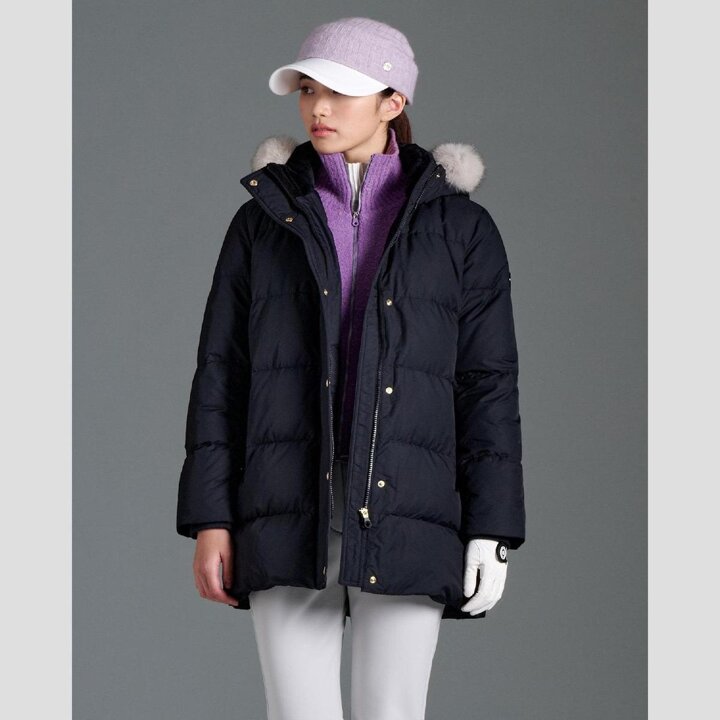 (신세계강남점)FW25 여성 중기장 A라인 다운 - 블랙 (BJ5Y38A345)