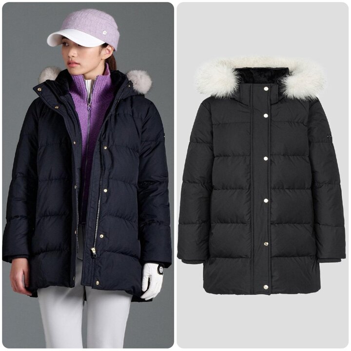 (신세계강남점)FW25 여성 중기장 A라인 다운 - 블랙 (BJ5Y38A345)