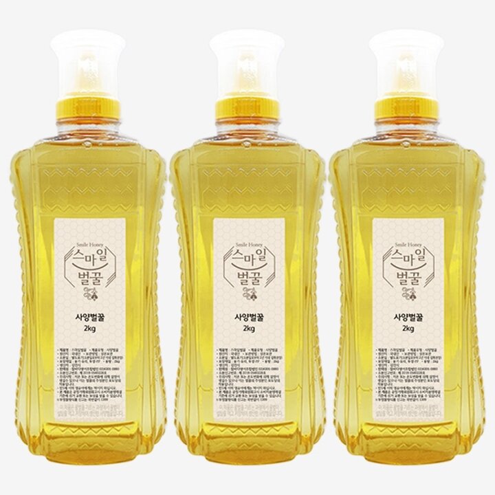 [스마일벌꿀] 사양벌꿀 2kg(튜브형) x 3개