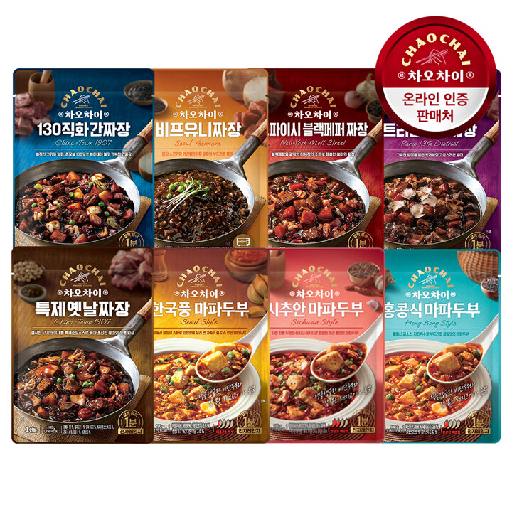 [G]차오차이 레토르트 3+3팩 /간편식/중화요리/짜장/마파두부/소스/양념