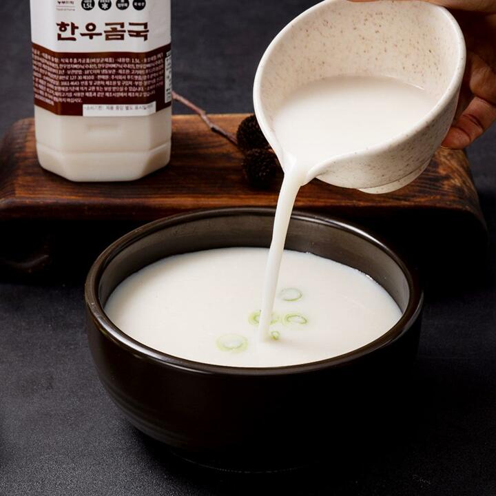 농부미학 한우사골곰국 1.5LX6병진한 국물 보양식