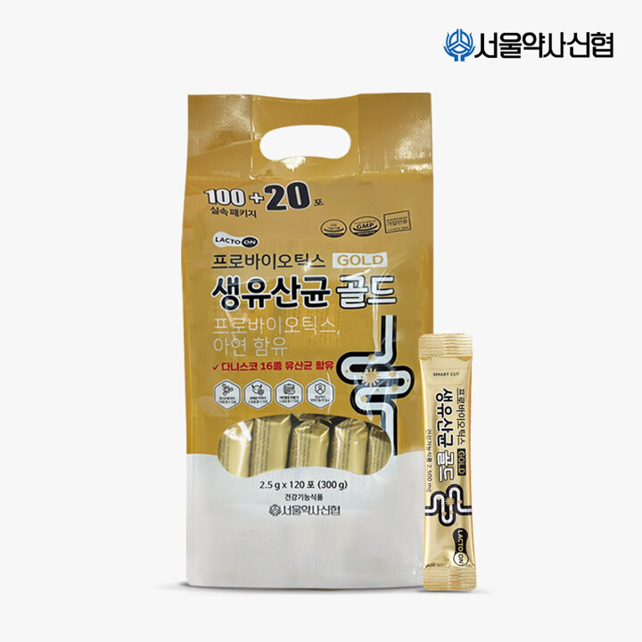 [서울약사신협]락토온 프로바이오틱스 생유산균 골드 2.5g 120포