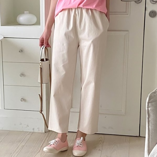 [SALE]여성 여름 국내 편안한 면 스판 바지 팬츠