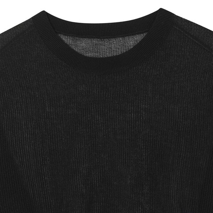 (신세계센텀점)롱슬리브 크루넥 풀오버 (UFKKCN214N-BLACK)