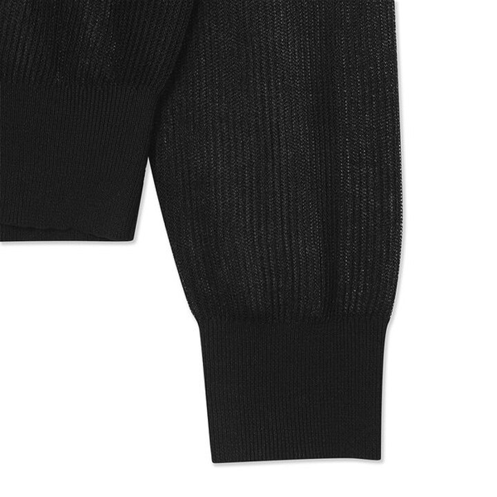 (신세계센텀점)롱슬리브 크루넥 풀오버 (UFKKCN214N-BLACK)