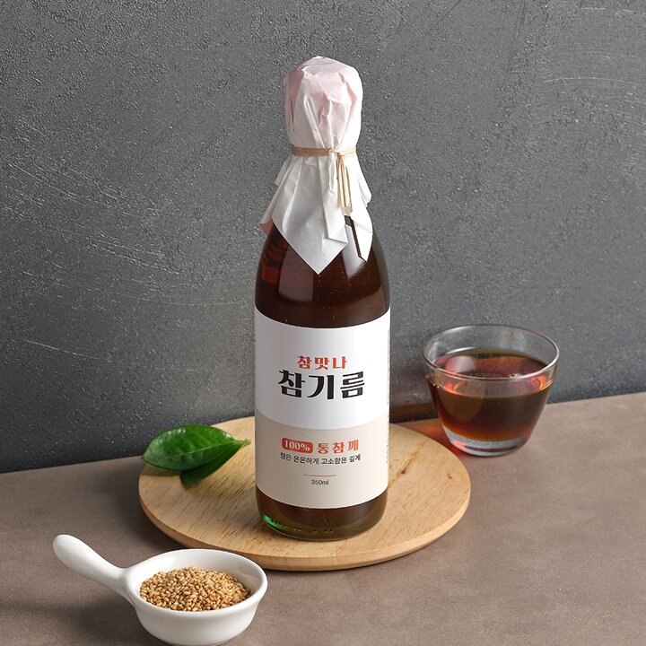 [참맛나] 저온압착 통참깨 참기름 350ml x 2병