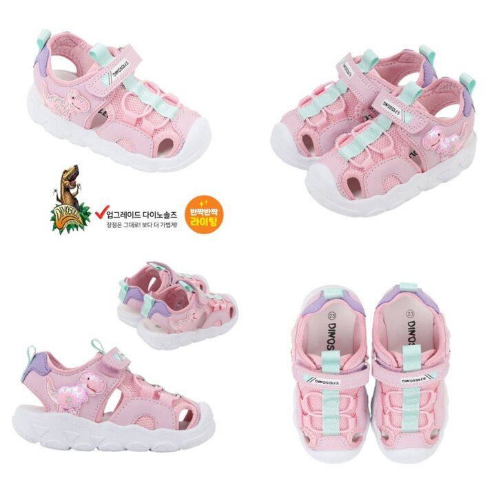 (신세계강남점)토박스 26S/S LED 공룡 베이비 유아 샌들 플레임 티라노 샌들 토들러 (핑크/PNK)   DNKCG1TSFT11