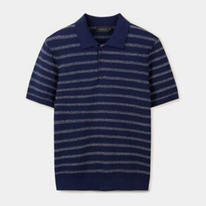 (신세계마산점)26년 S/S 워셔블 스트라이프 반팔 티에리 니트 AAG2ET1102