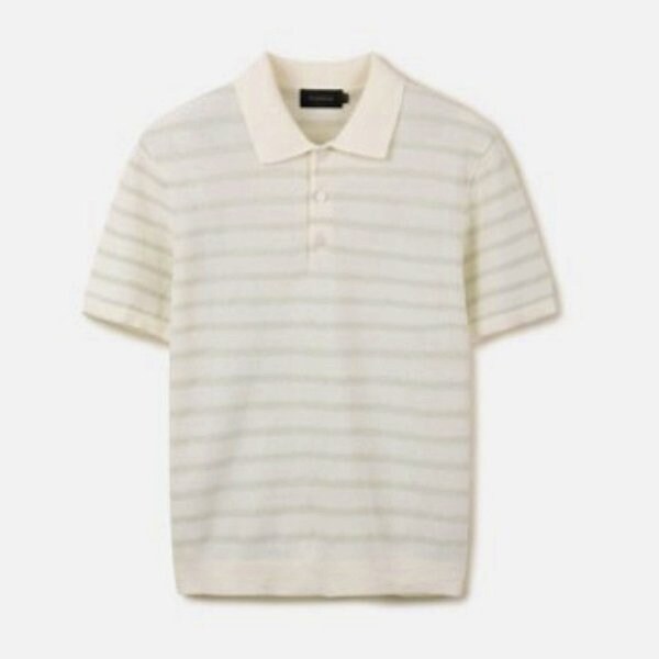 26년 S/S 워셔블 스트라이프 반팔 티에리 니트 AAG2ET1102