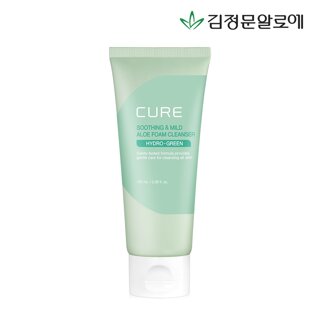 [김정문알로에] 큐어 수딩 앤 마일드 알로에 폼 클렌저 100ml 1개