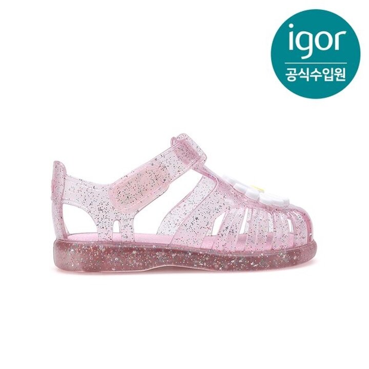 (신세계강남점)[IGOR] 이고르 토비 글로스 플라워 젤리슈즈 핑크 키즈샌들 여름샌들 유아샌들 아동샌들