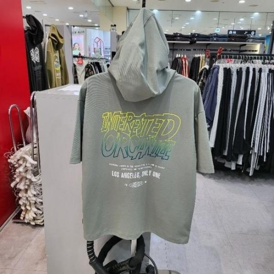 AWK sh06 T/C분또 등판프린트 후드 반팔티셔츠 R262B1122A (S46338407)