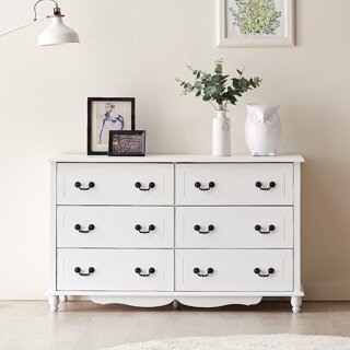 [동서가구] EDF 화이트 3단 와이드 서랍장 DF902431