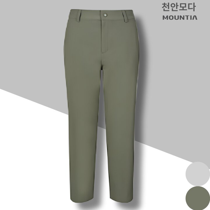 마운티아 부드럽고 착용감 편안한 여성 봄 바지 일상 근무복 일라팬츠2 1MQPNS4502 카키CA