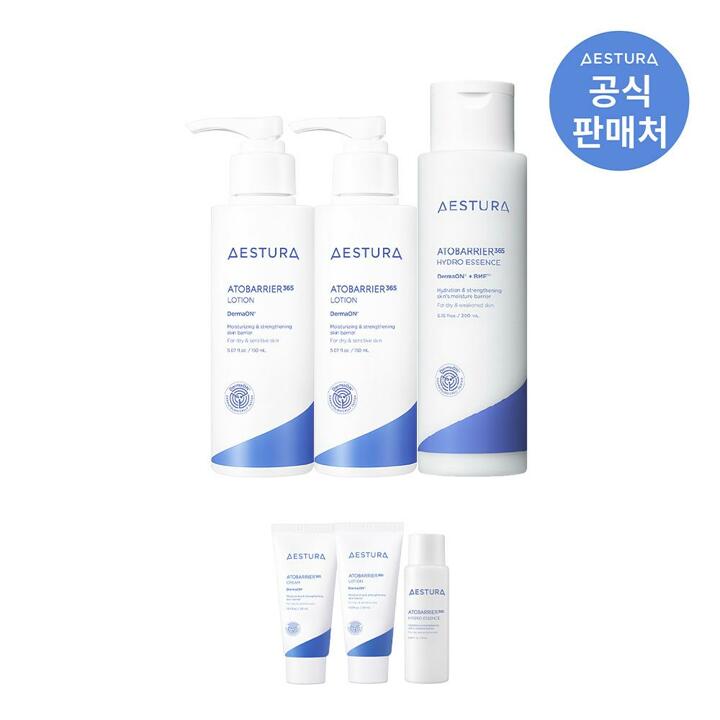 [단독]에스트라 아토베리어365 로션 2세대 150ml 2개+하이드로 에센스 200ml 1개