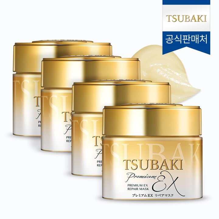 츠바키 프리미엄 EX 리페어 마스크 180g 4개 