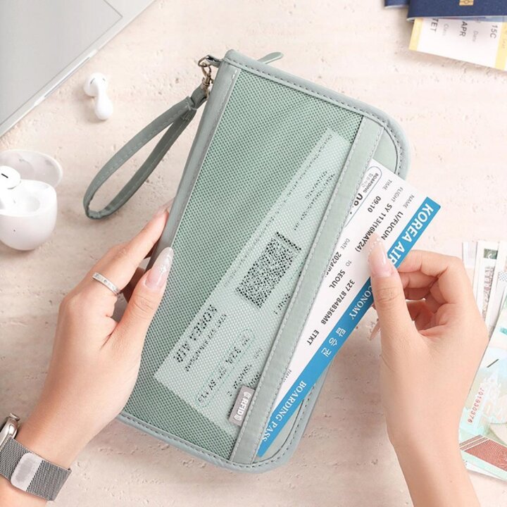 [옷자락] 남자 여자 해외여행 RFID 해킹 차단 도난 방지 여권 지갑