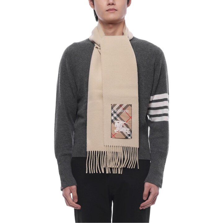 (신세계마산점)[버버리] 25FW 남성 EKD 캐시미어 머플러 (8103995 NUTMEG M 25F)
