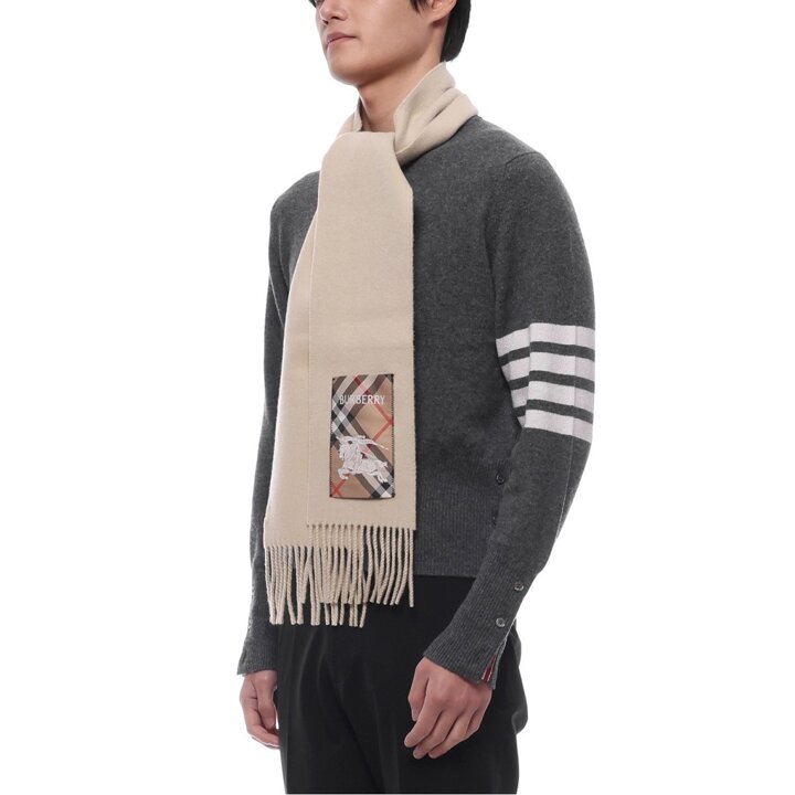 (신세계마산점)[버버리] 25FW 남성 EKD 캐시미어 머플러 (8103995 NUTMEG M 25F)