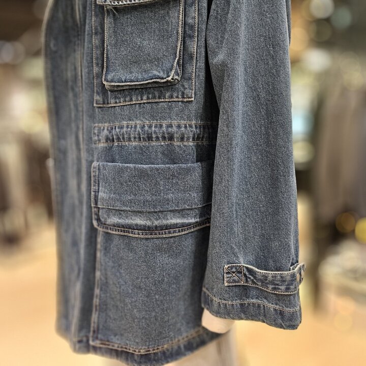(신세계하남점)RENOMA 프리미엄 하이넥 오버핏 데님 쉘파카  RPEMBU10A