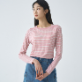 [ZISHEN] 보트넥 스트라이프 긴팔 티셔츠 LCTSO222_PK