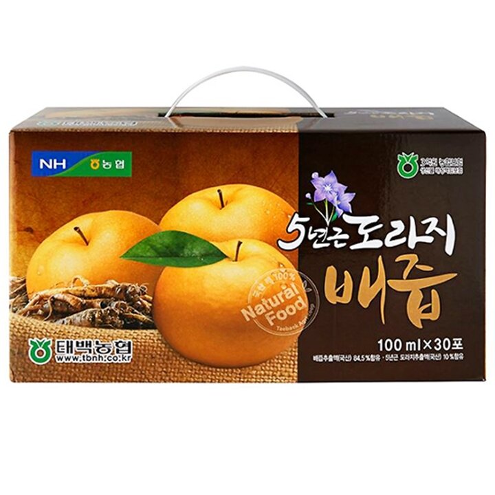 [참다올]태백농협 5년근 도라지 배즙 100ml x 30포