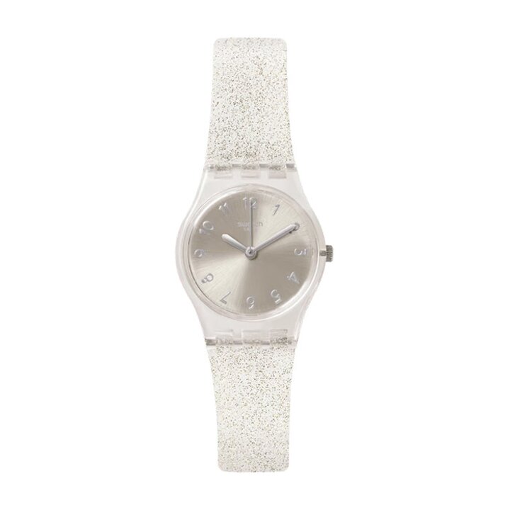스와치 LK343E SILVER GLISTAR TOO 여성 우레탄시계