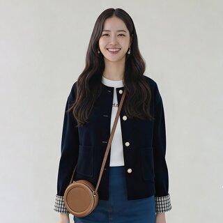 [귈림] 체크 커프스 라운드 버튼 자켓(G6SJK007P)