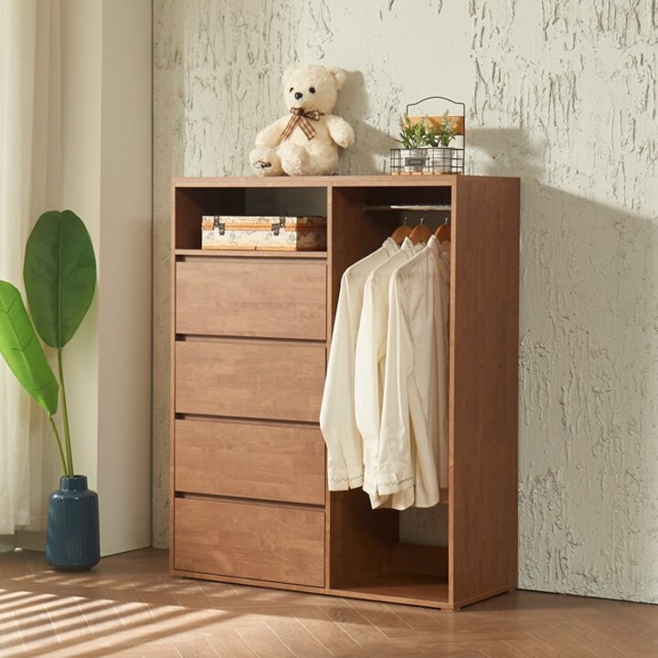 옷걸이 일체형 서랍장 옷장 행거 100cm P0000QZL (착불)
