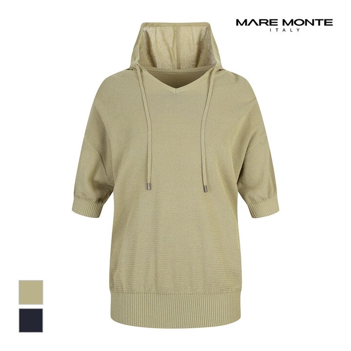 [마레몬떼] 후드넥 반팔 니트_M247MKT15M0
