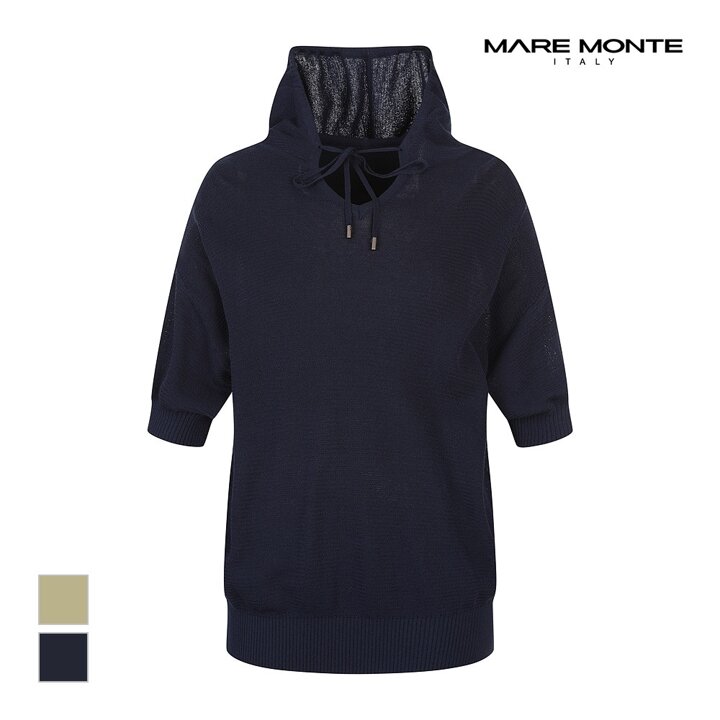 [마레몬떼] 후드넥 반팔 니트_M247MKT15M0