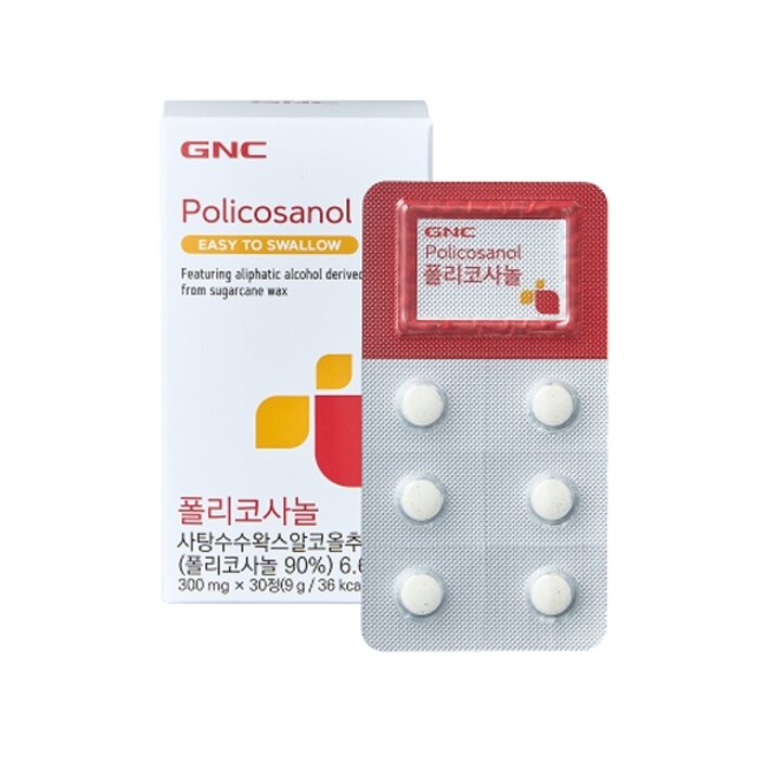 (신세계 사우스시티)[GNC] 폴리코사놀 (30정) / 사탕수수왁스 알코올추출분말 20mg