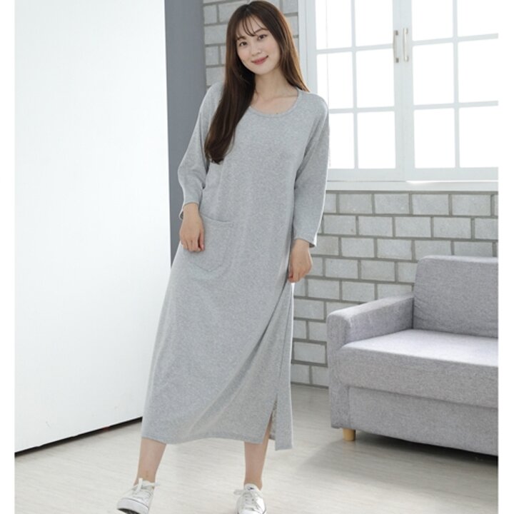 애플스토리 세상편안 면무지 옆트임 원피스