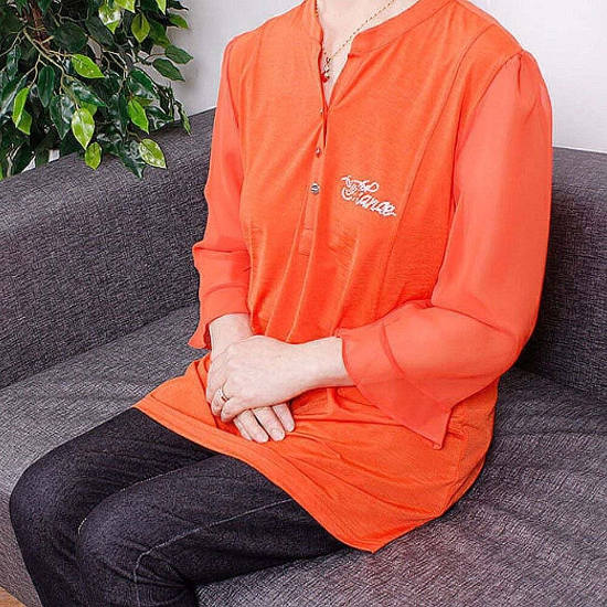 모노무드 0000521024Q 엄마 쉬폰 블라우스 중년 여성 여름 외출복
