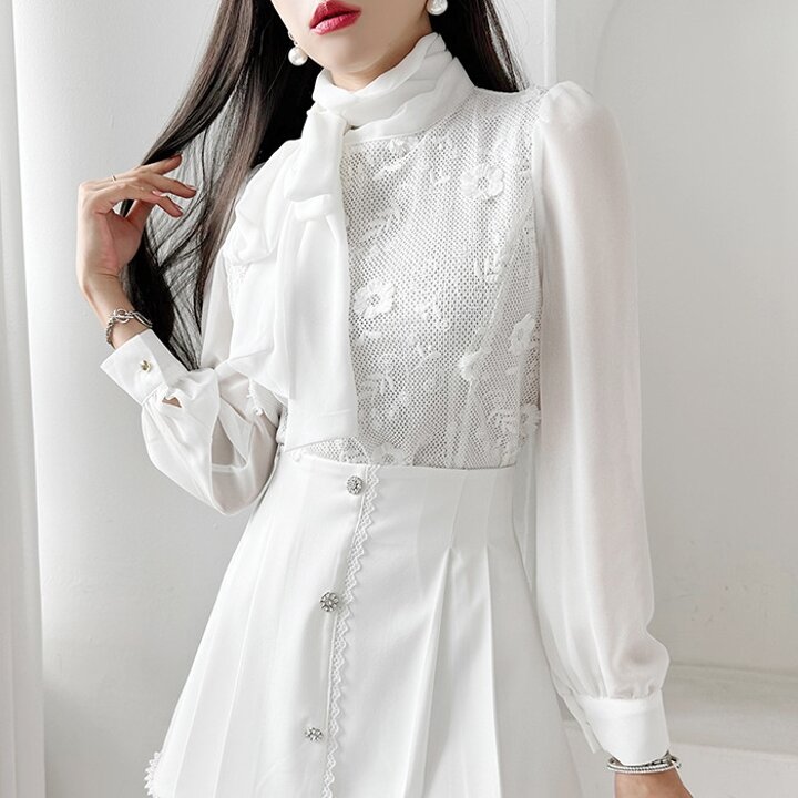 금찌 로썸 플라워 블라우스 ST7707B
