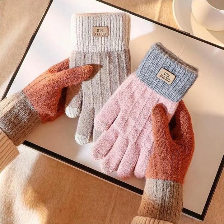 겨울캐시미어니트스마트폰터치손가락핑거장갑