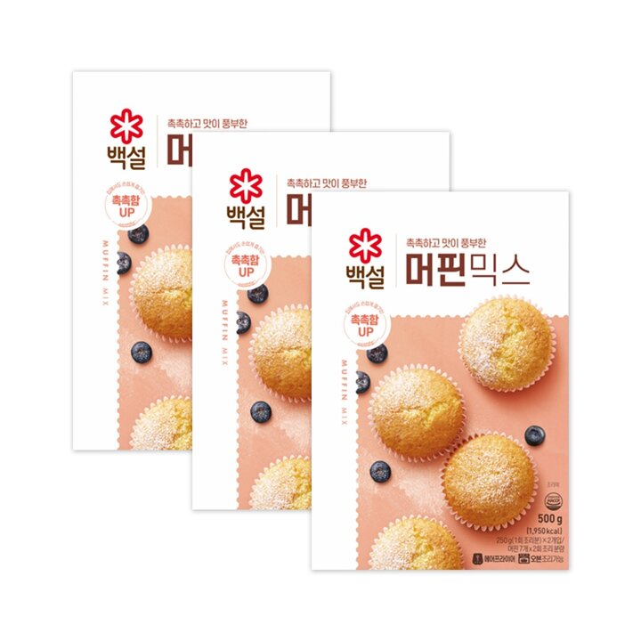 CJ 백설 오븐용머핀믹스 500g x3개